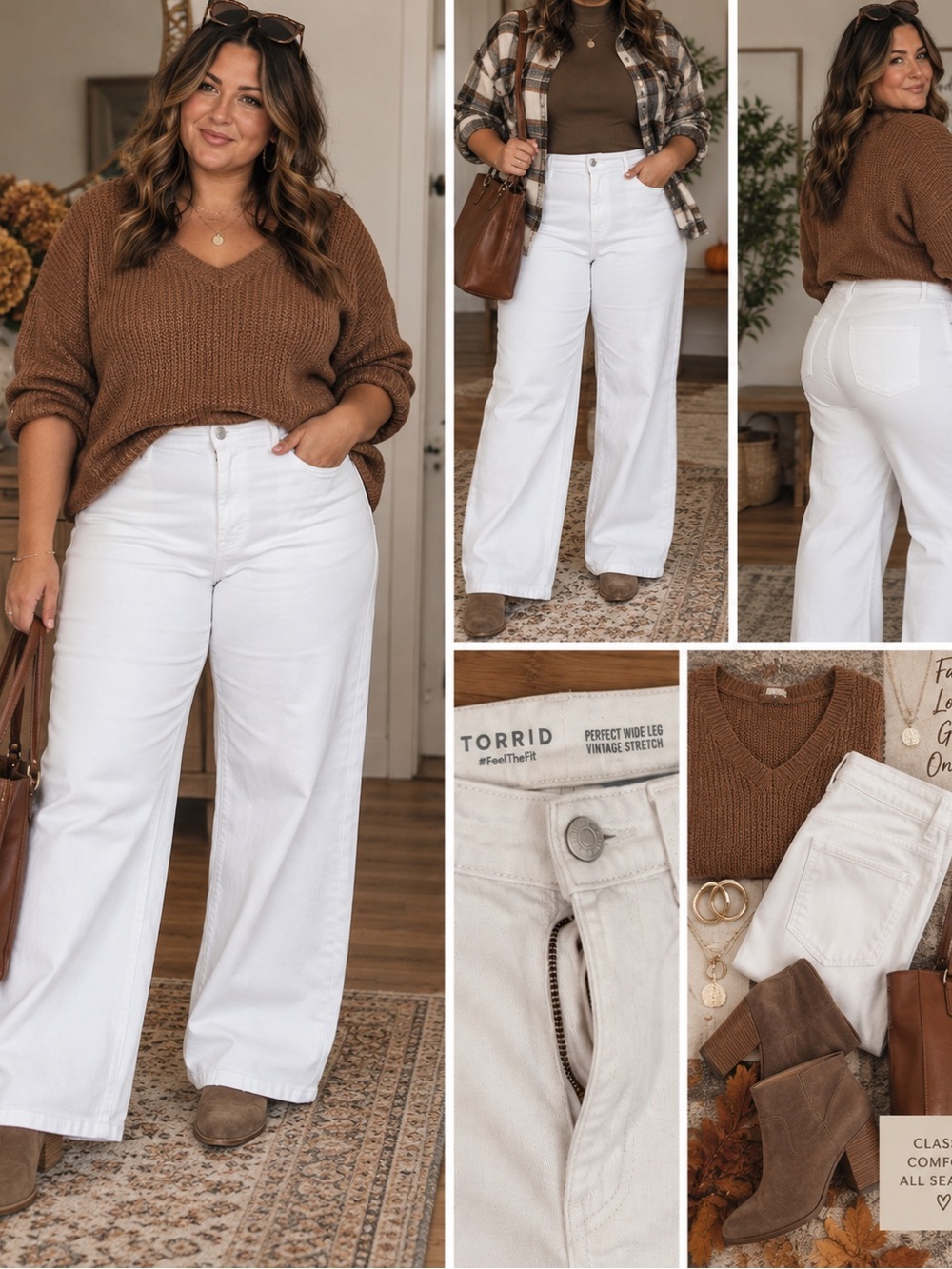 Torrid Perfect Wide Leg Vintage Stretch White Jeans Size 14S Short